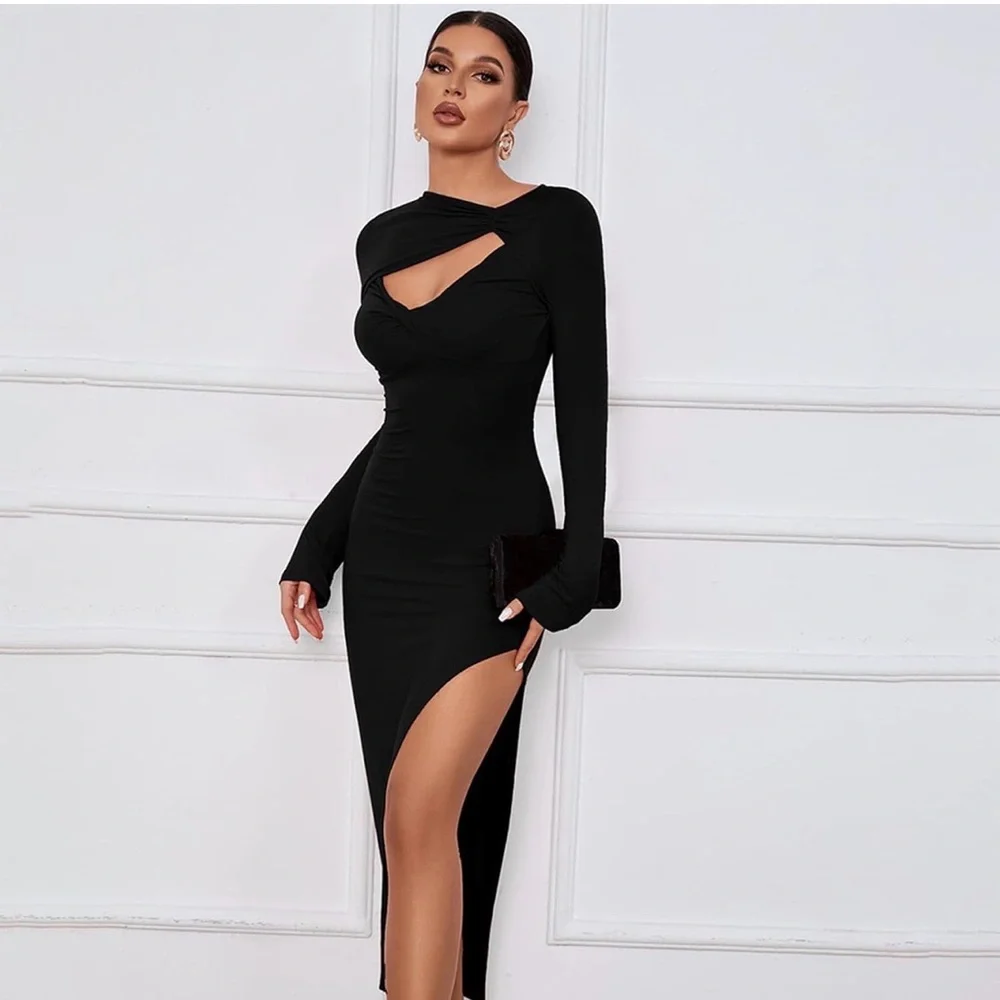By Claude Black Cutout Maxi Dress – Large - Picture 3 of 6